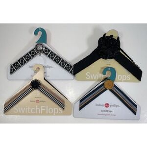 NIP Lot 4 Lindsay Phillips Switch Flops Interchangeable Flip Flop Straps Small